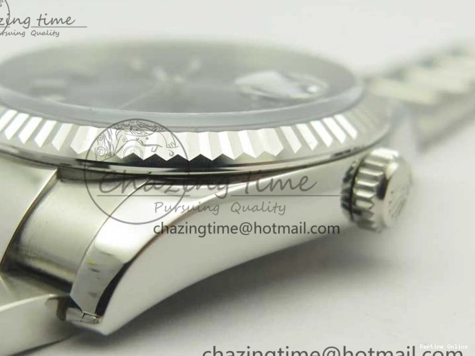 0206 DateJust 36 SS 116234 Fluted Bezel DJF Best Edition Blue Dial Stick Markers on SS Oyster Bracelet A Affordable 3373